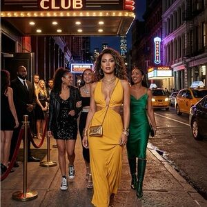 Fashion Nova Yellow Maxi Dress